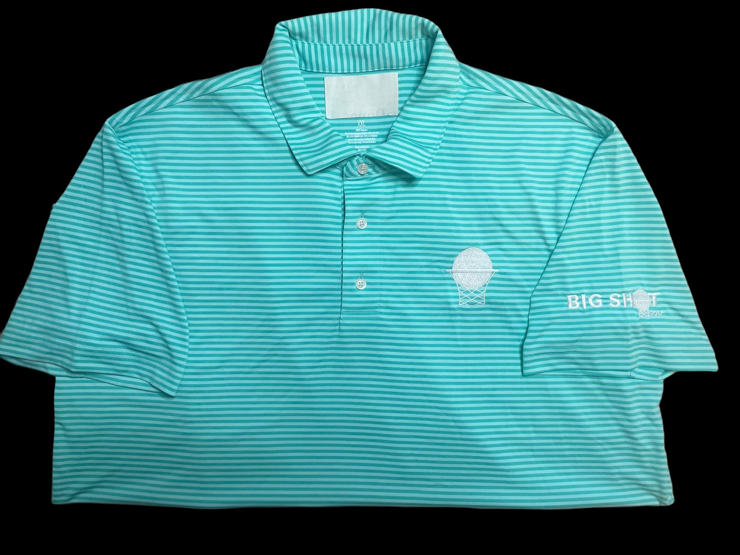 Turquoise/White Performance Polo