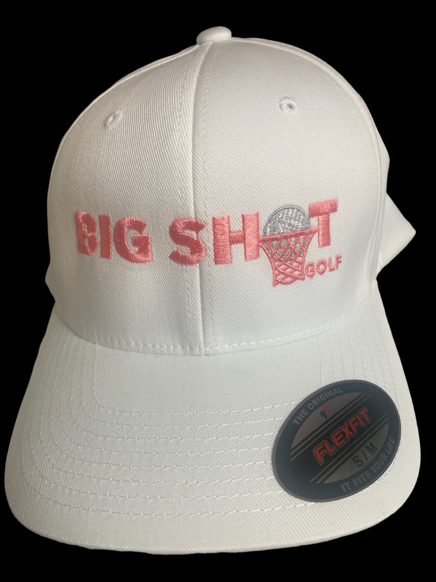 White Flexfit 6 Panel Cap