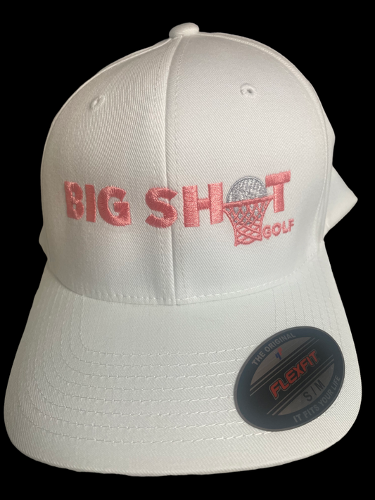 White Flexfit 6 Panel Cap
