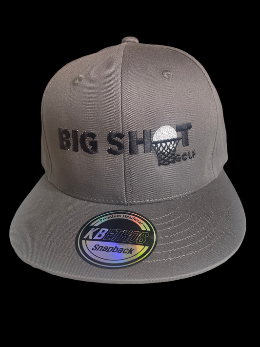 Grey Flat Bill SnapBack Cap